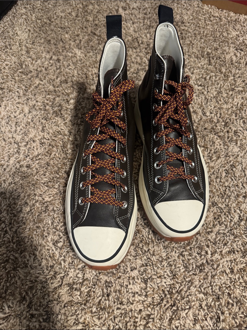 Converse Brown High-Top Sneakers with Brown Accent Laces